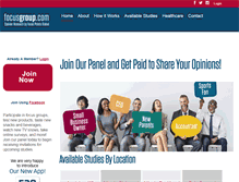 Tablet Screenshot of focusgroup.com